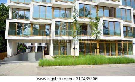 Warsaw, Poland. 16 August 2019. Modern Apartment Building 