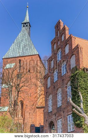 Town Hall And Church Tower In Molln, Germany