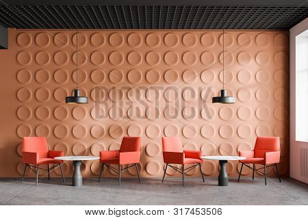 Orange Office Waiting Room Interior