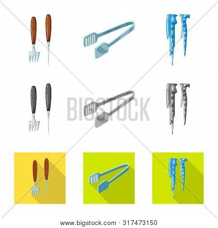 Vector Design Of Texture And Frozen Icon. Set Of Texture And Transparent Stock Vector Illustration.