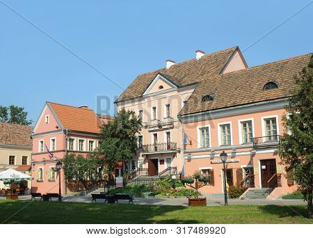 Minsk, Belarus - September 12, 2016: Troitskoye Predmestye (trinity Suburb) - Historical District In