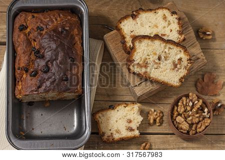 Barmbrack Or Bairin Breac Is A Traditional Irish Sweet Yeast Bread With Grapes And Raisins, Often Ea