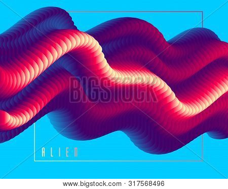 3d Fluid Gradient Color Vector Abstract Background, Dimensional Dynamic Shape In Motion, Flowing Col
