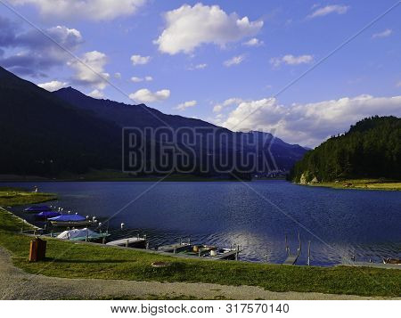 10 August 2019-silvaplana-suisse-view Of The Lake Of Silvaplana