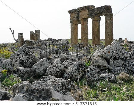 Ruins Of Blaundus Ancient City Located Near The Usak, Turkey.