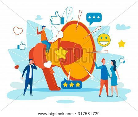 Effective Digital Marketing Strategy For Company Product Successful Promotion In Social Network Flat