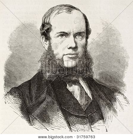 Andrey Fedorovich Budberg gamle graveret portræt (russiske ambassadør i Frankrig). Lavet af Hilmars, pu