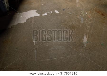 Floodwaters Seep Into The Missouri Basement And Lights Reflect On The Floor Which Is Nearly Inundate