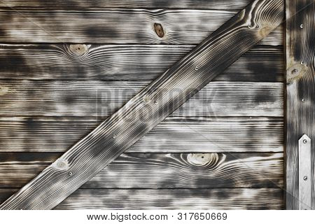 Beautiful Scratched And Encaustic Dirty Creative Pine Door Texture - Abstract Photo Background