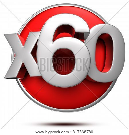 X60 3d Rendering On White Background.(with Clipping Path).
