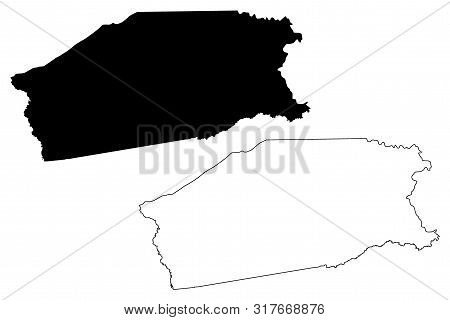 Madison County, Texas (counties In Texas, United States Of America,usa, U.s., Us) Map Vector Illustr