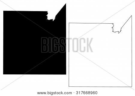 Medina County, Texas (counties In Texas, United States Of America,usa, U.s., Us) Map Vector Illustra