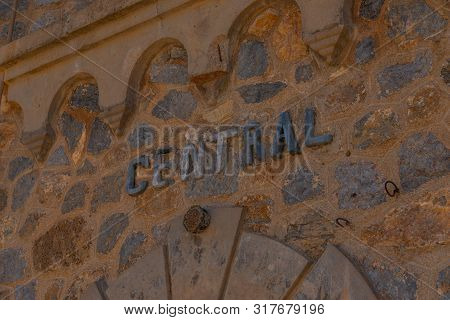 Battery Castillitos, Spain - April 13, 2019 Abandoned Military Constructions Located In The Hills Ne