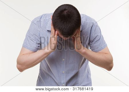 Headache And Migraine, Man With Head Pain