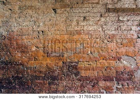 The Ancient Brick Wall Was Neatly Arranged And So Strong That There Was No Space, Even A Small Needl
