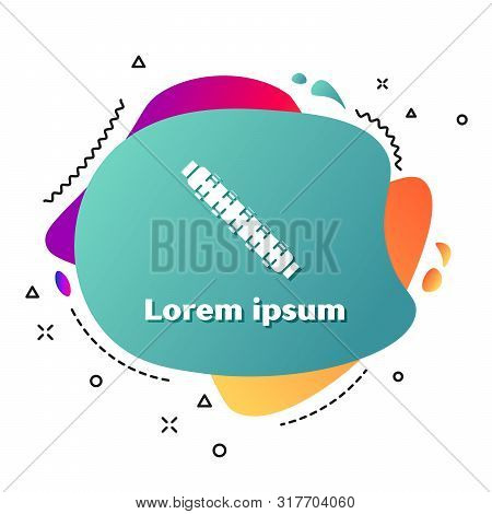 White Hunting Cartridge Belt With Cartridges Icon Isolated On White Background. Bandolier Sign. Hunt
