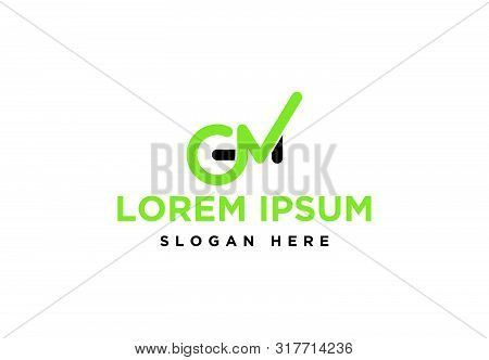 Letter G M Green Logo Inspiration Isolated On White Background