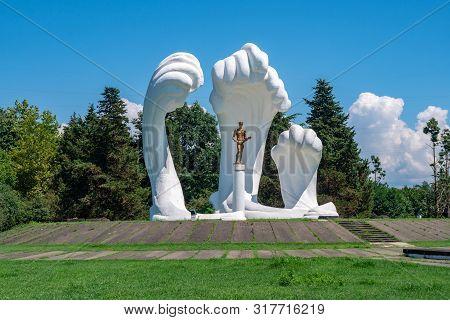 Poti, Georgia - 27.07.2019: War Memorial Monument To The Second World War.