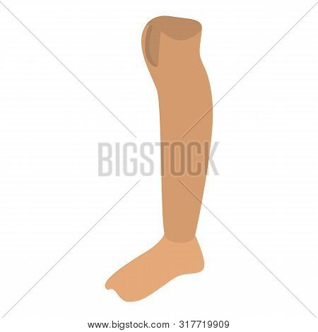 Artificial Plastic Leg Icon. Isometric Of Artificial Plastic Leg Vector Icon For Web Design Isolated