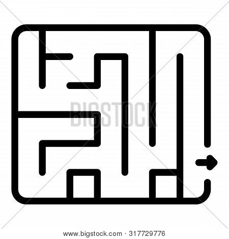 Quest Room Labyrint Icon. Outline Quest Room Labyrint Vector Icon For Web Design Isolated On White B