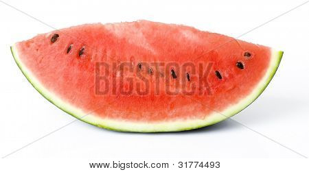 Kawałek wody-melon na białym tle
