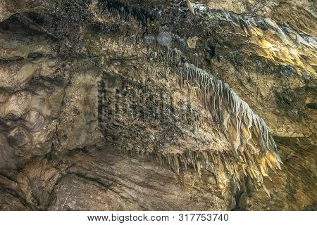 Han-sur-lesse, Belgium - June 25, 2019: Grottes-de-han 3 Of 36. Subterranean Pictures Of Stalagmites