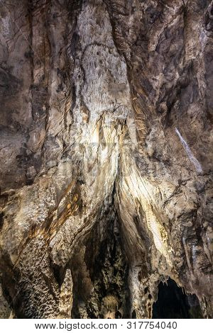 Han-sur-lesse, Belgium - June 25, 2019: Grottes-de-han 11 Of 36. Subterranean Pictures Of Stalagmite