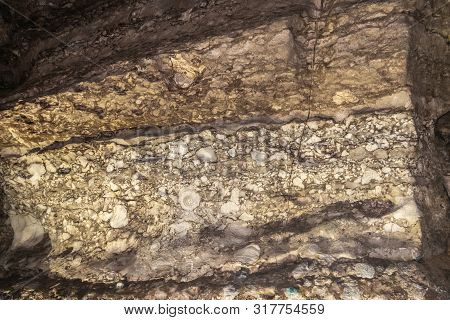 Han-sur-lesse, Belgium - June 25, 2019: Grottes-de-han 21 Of 36. Subterranean Pictures Of Stalagmite