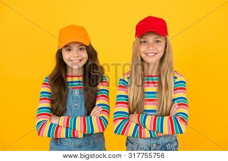 Carefree And Happy Childhood. Happy Childrens Day. Family Look. Friendly And Happy Children. Stylish