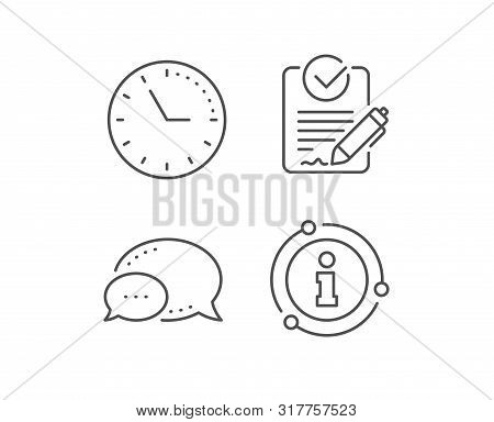 Rfp Line Icon. Chat Bubble, Info Sign Elements. Request For Proposal Sign. Report Document Symbol. L