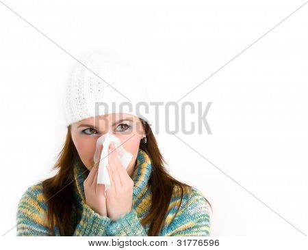  bella ragazza con l'influenza