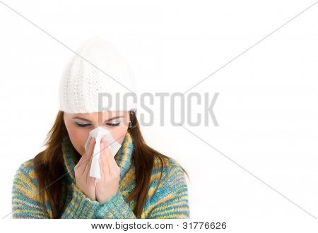  bella ragazza con l'influenza