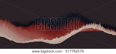 Seabed Landscape With Seamounts. Vector Illustration For Design.