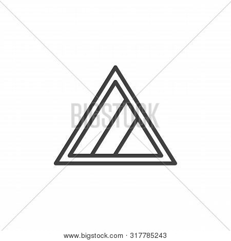 Non-chlorine Bleach, Wash Machine Sign Line Icon. Linear Style Sign For Mobile Concept And Web Desig