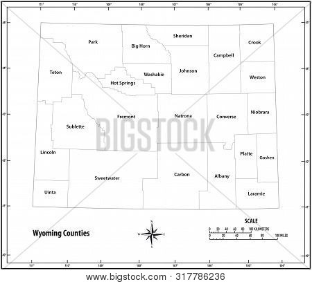 Wyoming State Outline Vector &amp; Photo (Free Trial) | Bigstock