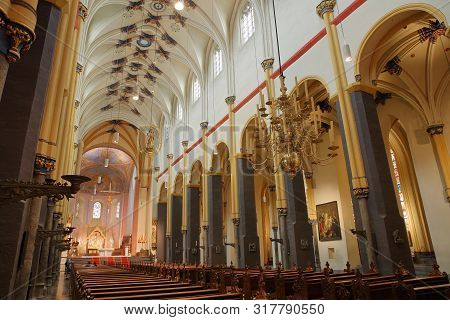 Maastricht, Netherlands - August 03, 2019: The Colorful Interior Of The Basilica Of Saint Servatius,