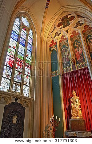 Maastricht, Netherlands - August 03, 2019: The Colorful Interior Of The Basilica Of Saint Servatius,