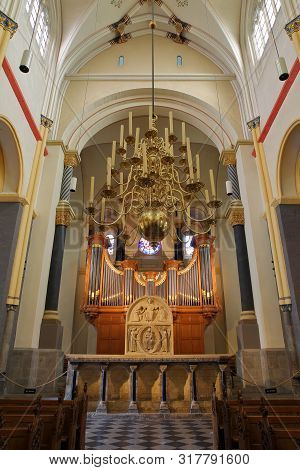 Maastricht, Netherlands - August 03, 2019: The Colorful Interior Of The Basilica Of Saint Servatius,
