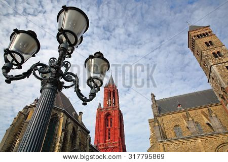 The Basilica Of Saint Servatius And Sint Janskerk Church Located At Vrijthof, Maastricht, Netherland
