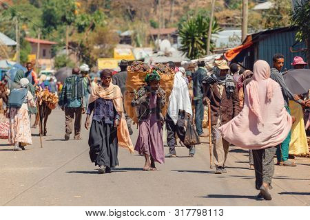 Ethiopian People On The Street, Africa