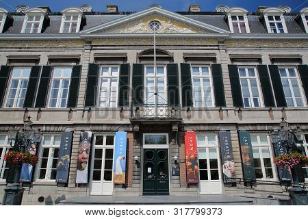 Maastricht, Netherlands - August 04, 2019: The External Facade Of The Theater Aan Het Vrijthof (date