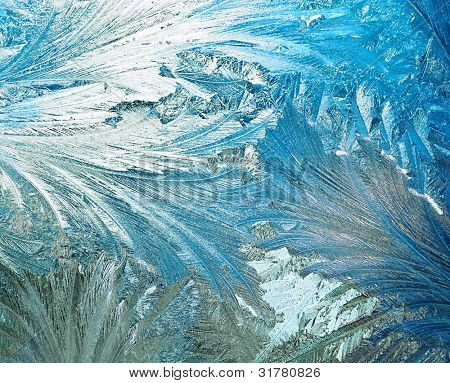 Texture di ghiaccio sul vetro