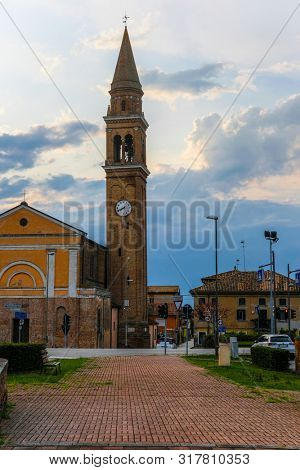 Arka Petrarka, Italy - July, 14, 2019: Catholic cathidral in Arka Petrarka, Italy