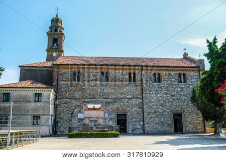Arka Petrarka, Italy - July, 14, 2019: Catholic cathidral in Arka Petrarka, Italy
