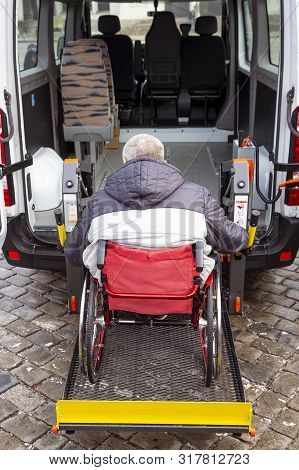 Minibus For Handicapped, Physically Challenged And Disabled People In Wheelchairs. Minibus With Stow