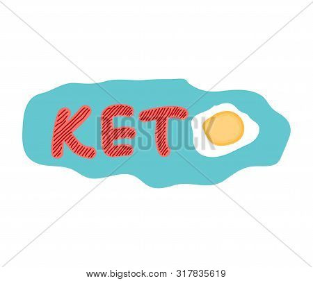 Hand Lettering Quote - I Love Keto. Keto Diet Slogan For Banner, T-shirt Design