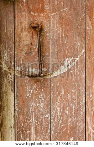 Textures, Patterns And Backgrounds Concept. Light Old Wooden Wall Detail Board Closeup