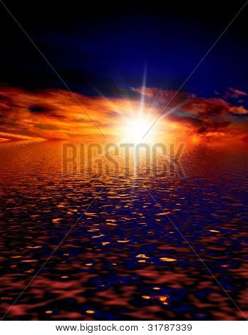 Lightning Strikes Rain Storm