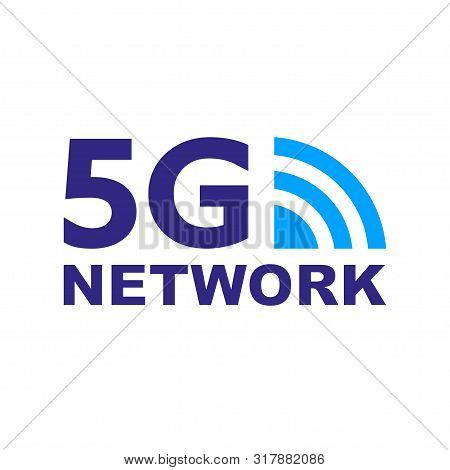 Vector Technology Icon Network Sign 5g. Illustration 5g Internet Symbol In Flat Line Minimalism Styl