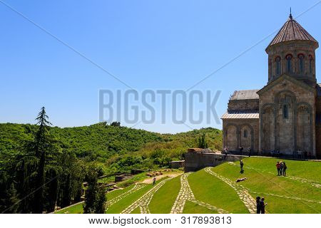 Sighnaghi, Kakheti, Georgia - May 2, 2018: Monastery Of St. Nino At Bodbe Is A Georgian Orthodox Mon